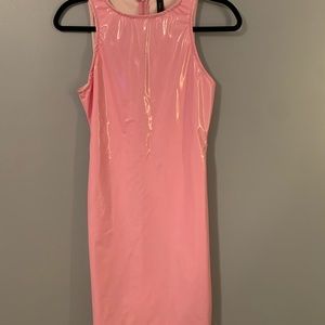 Hot pink latex dress only worn once